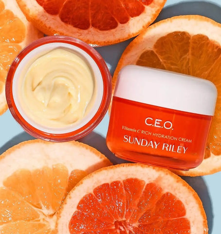 review, photos, ingredients, trends, 2023, 2024, skincare, sunday riley, c.e.o. vitamin c rich hydration cream, lime pearl extract, bisabolol, calm red skin, fight premature aging, prevent damage from pollution, AHA, BHA